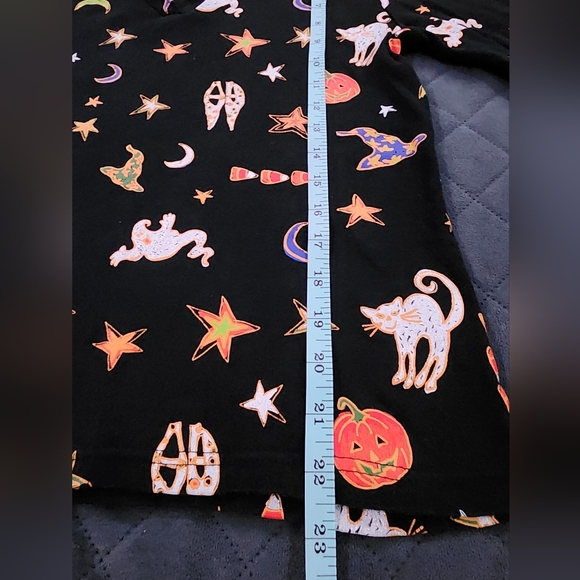 Onque Casuals Blouse Halloween Ghosts Cats Black Embellished Top Size S - Picture 5 of 10